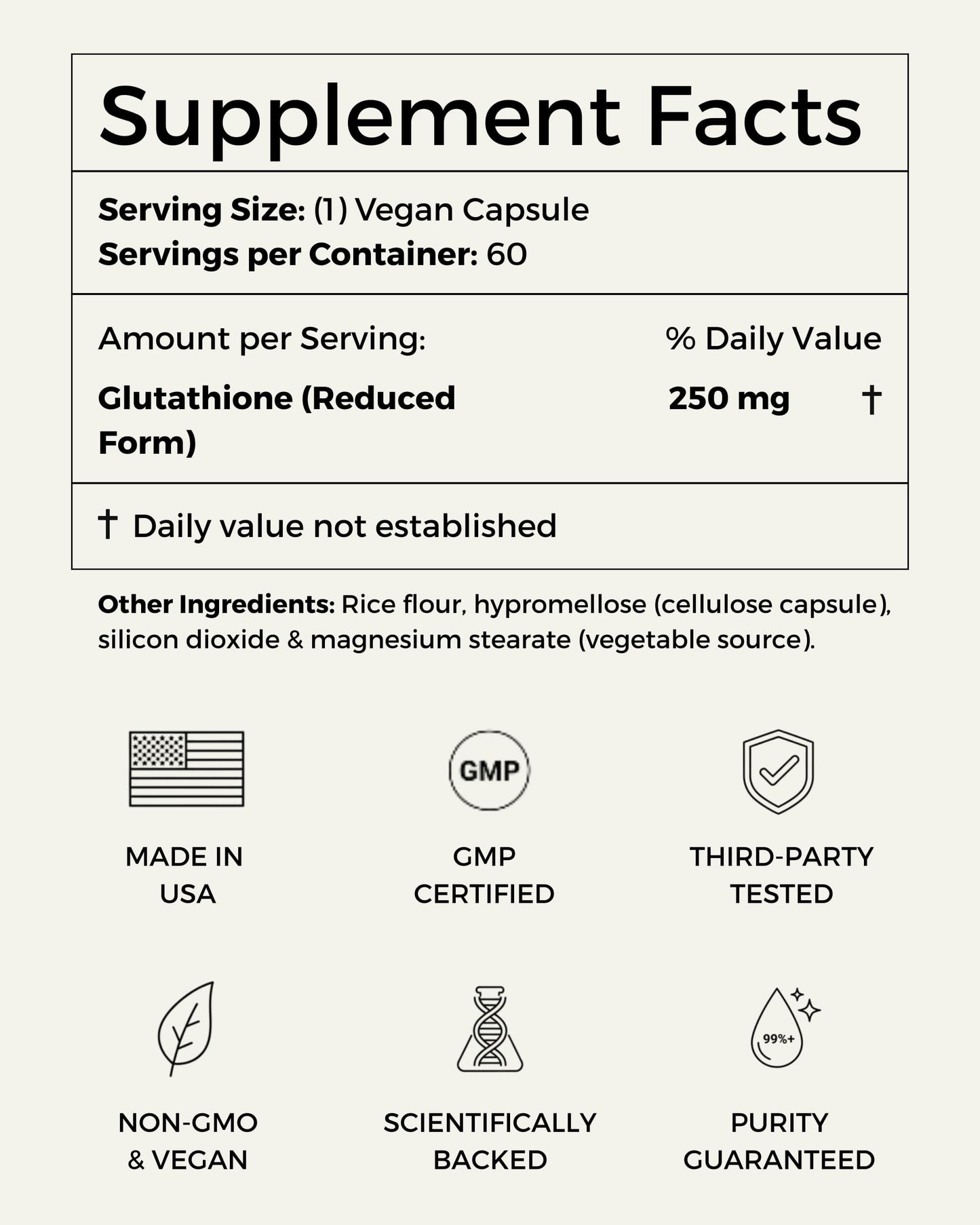 Glutathione supplement facts
