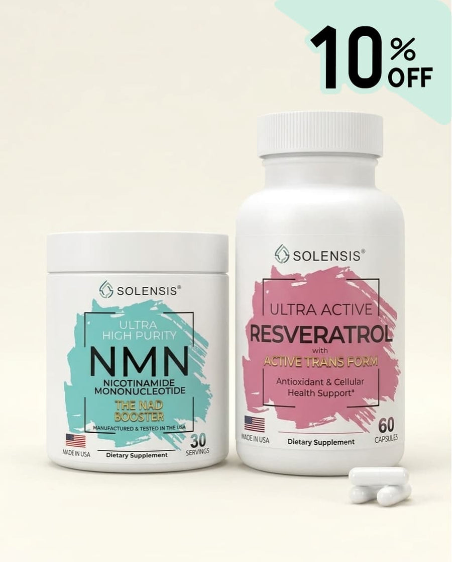 2-Pack NMN + Resveratrol — Dual Support for NAD⁺, Sirtuins & Healthy Aging (Adults 35+)