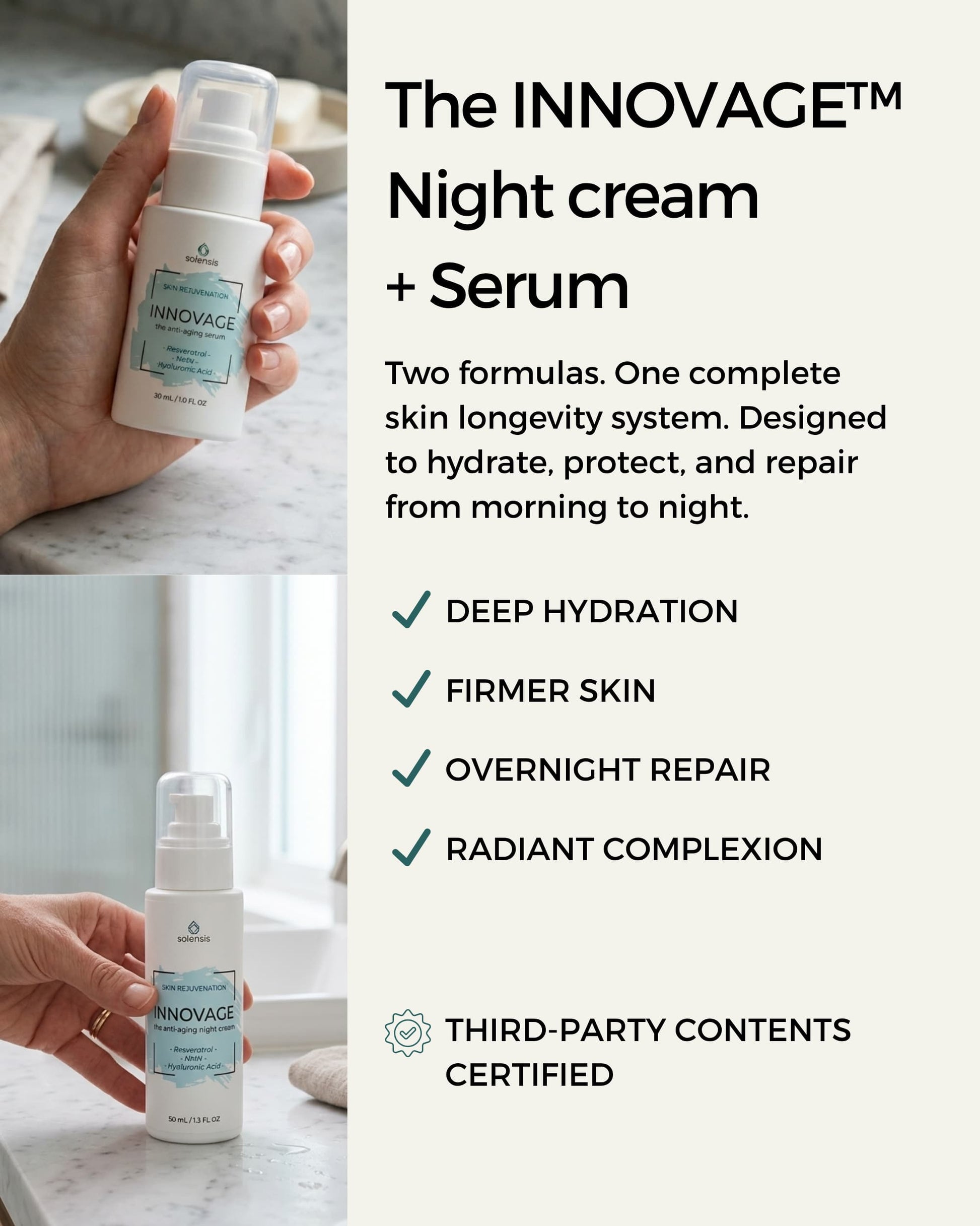 2-pack innovage night cream and serum health benefits