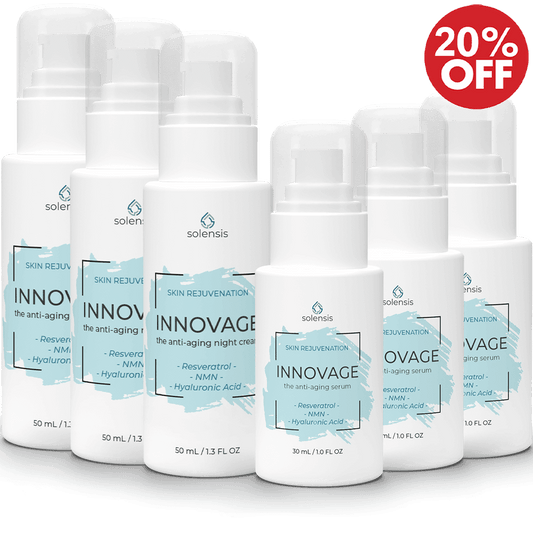 Innovage serum and night cream NMN NAD by Solensis
