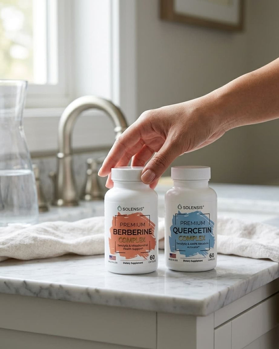2-Pack Berberine + Quercetin — Synergistic Formula for Metabolic Health, Cellular Renewal & Healthy Aging (Adults 30+)