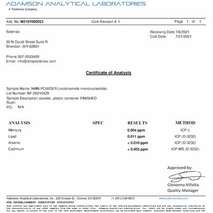 NMN — NAD⁺ Booster for DNA Repair, Energy & Longevity (Adults 35+)