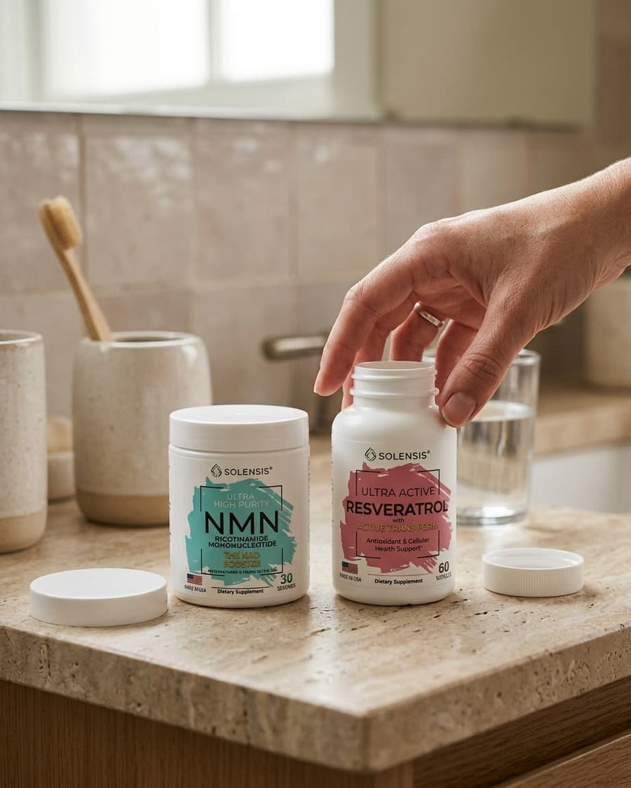 2-Pack NMN + Resveratrol — Dual Support for NAD⁺, Sirtuins & Healthy Aging (Adults 35+)
