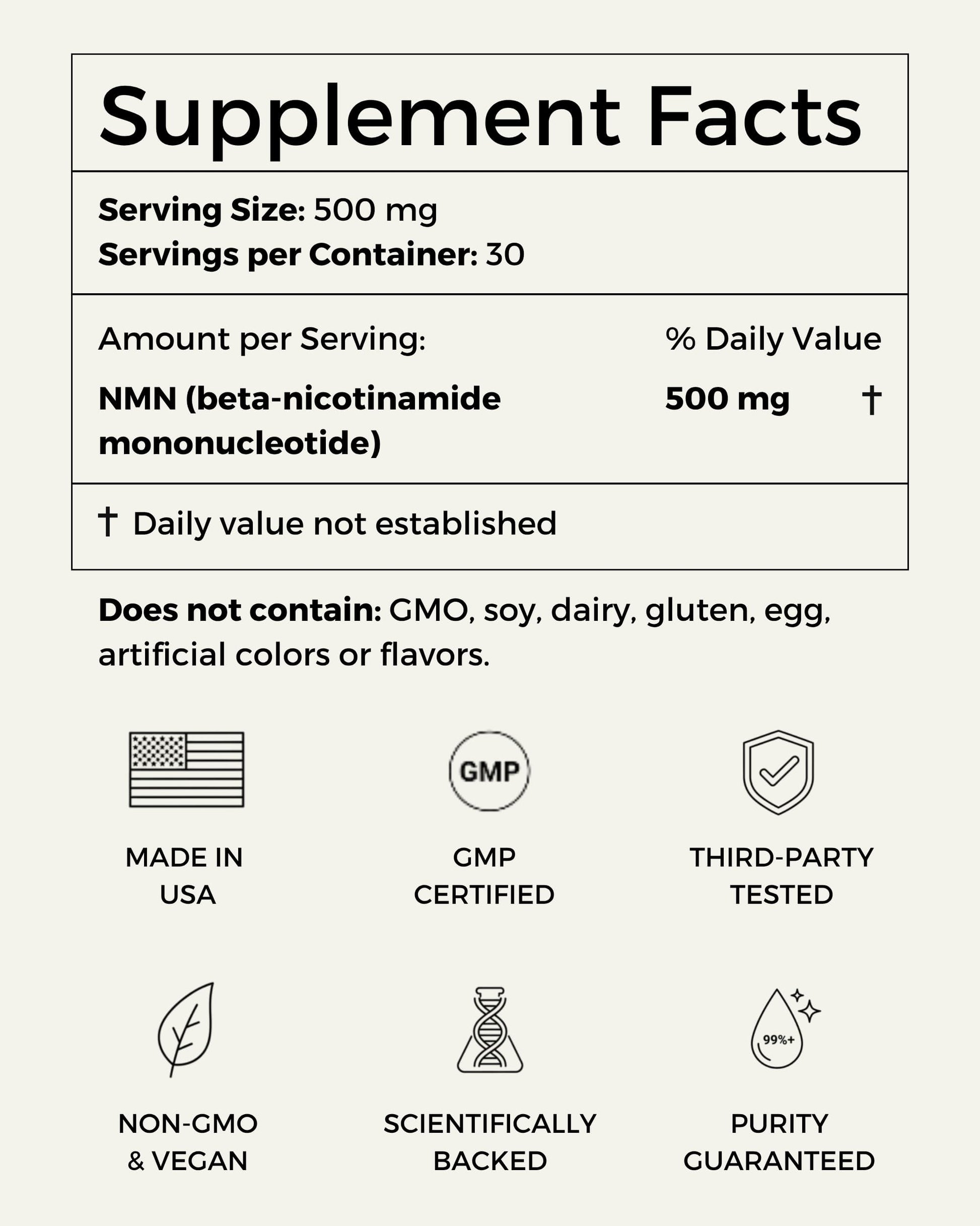 NMN supplement facts